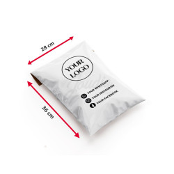 Sachet E-commerce Blanc 28x36 Imprimé 1 Couleur