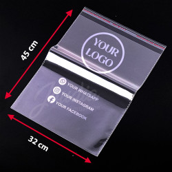 Sachet Opp Transparent 32x45 Imprimé 1 Couleur