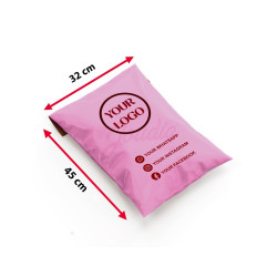 Sachet E-commerce Rose 32×45 Imprimé 2 Couleur