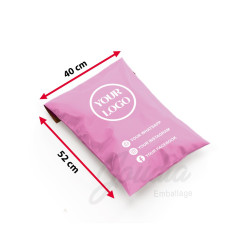 Sachet E-commerce Rose 40×52 Imprimé 1 Couleur